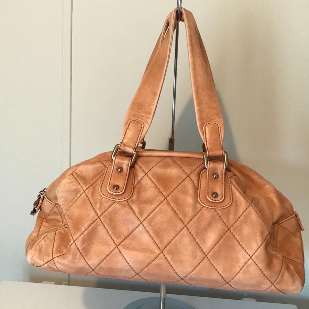 Channel Quilting Shoulder Bag